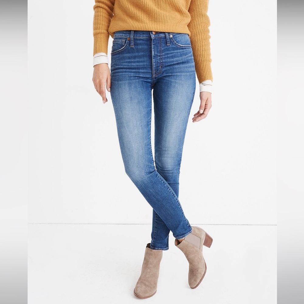 Madewell 28P Petite 9" Mid-Rise Skinny Jeans in Pendale Wash
